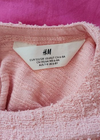 6 Yaş Beden pembe Renk Pembe Fiyonk Detaylı Kız Çocuk Elbise