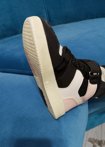 29 Beden Kız Çocuk Siyah Gri Sneaker Velcro