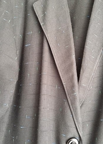 Diğer Kadın Keten Düğmeli Blazer Ceket
