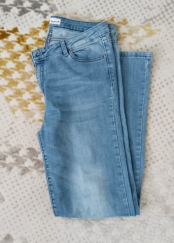 Koton Mavi Kadin Normal Kesim Kot Pantolon