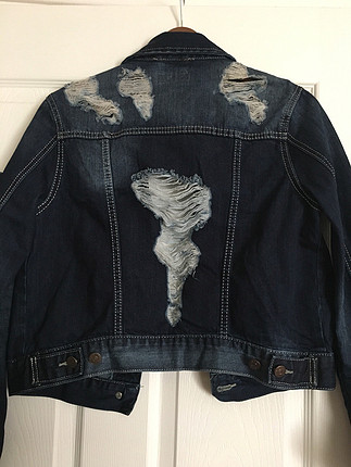 Vintage Love yırtık kot ceket