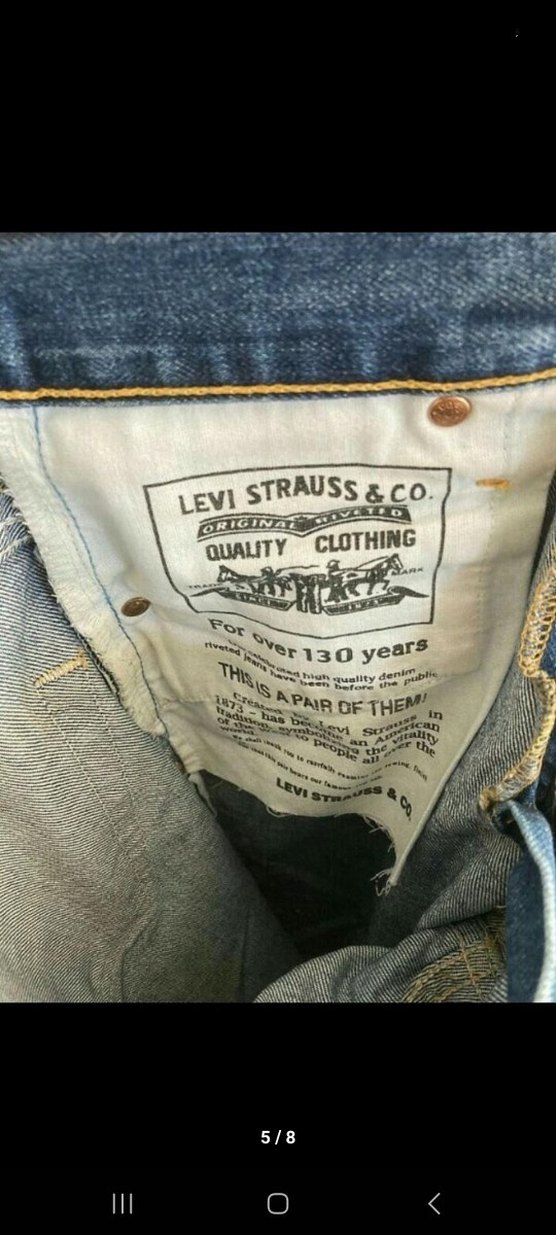 Levis 501 Mavi Denim Jean #vintage — görsel 5/9