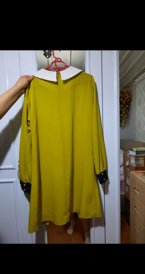 Hardal Sarısı Katmanlı Elbise tunik — görsel 2/5