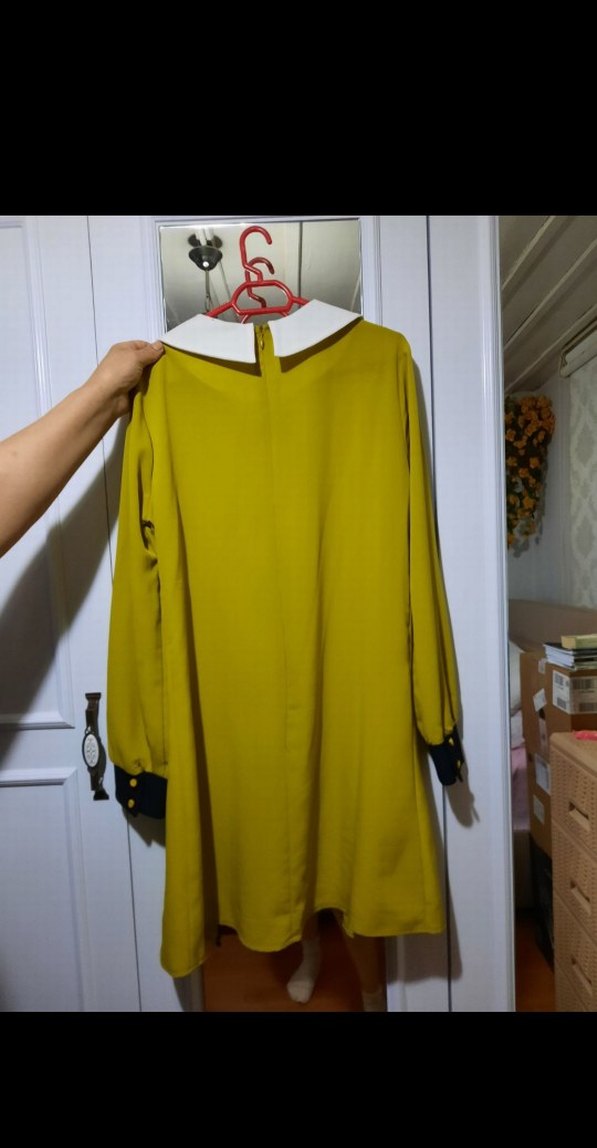 Hardal Sarısı Katmanlı Elbise tunik — görsel 3/5