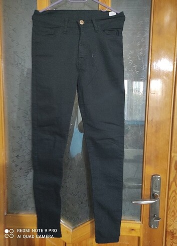 siyah keten pantolon