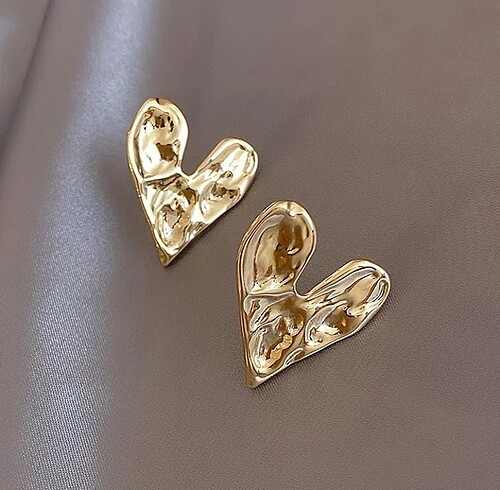Diğer Gold renk tırtık plaka küpe