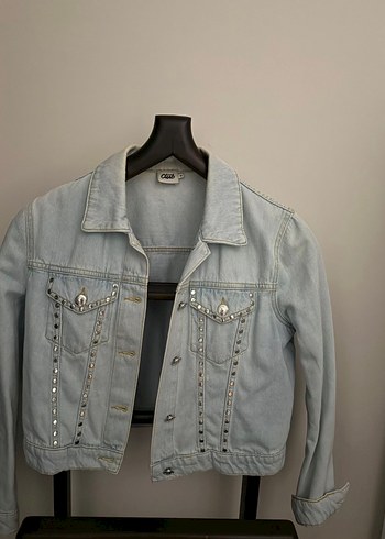 Beymen Club Tasli Acik Mavi Denim Ceket