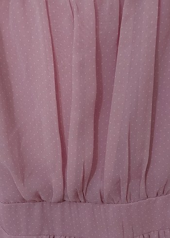 Pembe Midi Renkli Volanlı Kolsuz Elbise - Görsel 4