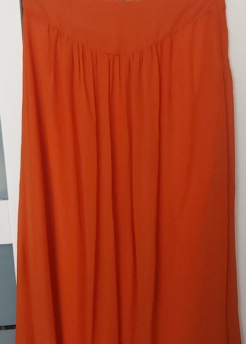 Turuncu Uzun Salaş Kadın Etek - Görsel 5