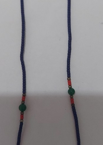 ince boncuklu kolye - Görsel 2