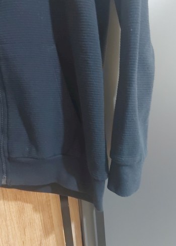 13-14 Yaş Beden Erkek Çocuk lacivert Fermuarlı Sweatshirt