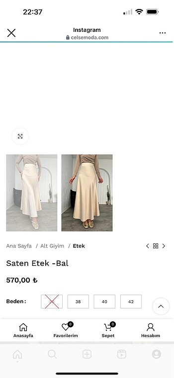 Saten uzun etek