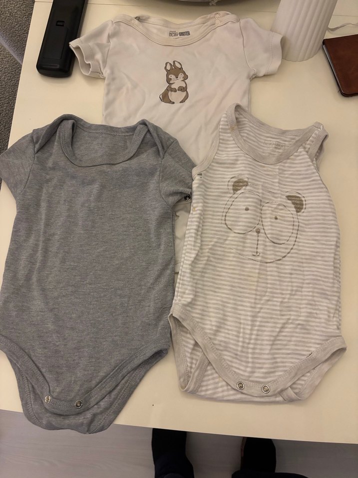 Gri Kısa Kollu Bebek Body - Görsel 4