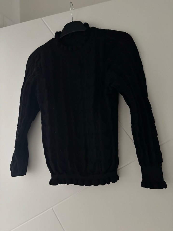 Siyah Pliseli Balıkçı Yaka Kadın Kazak - Görsel 3