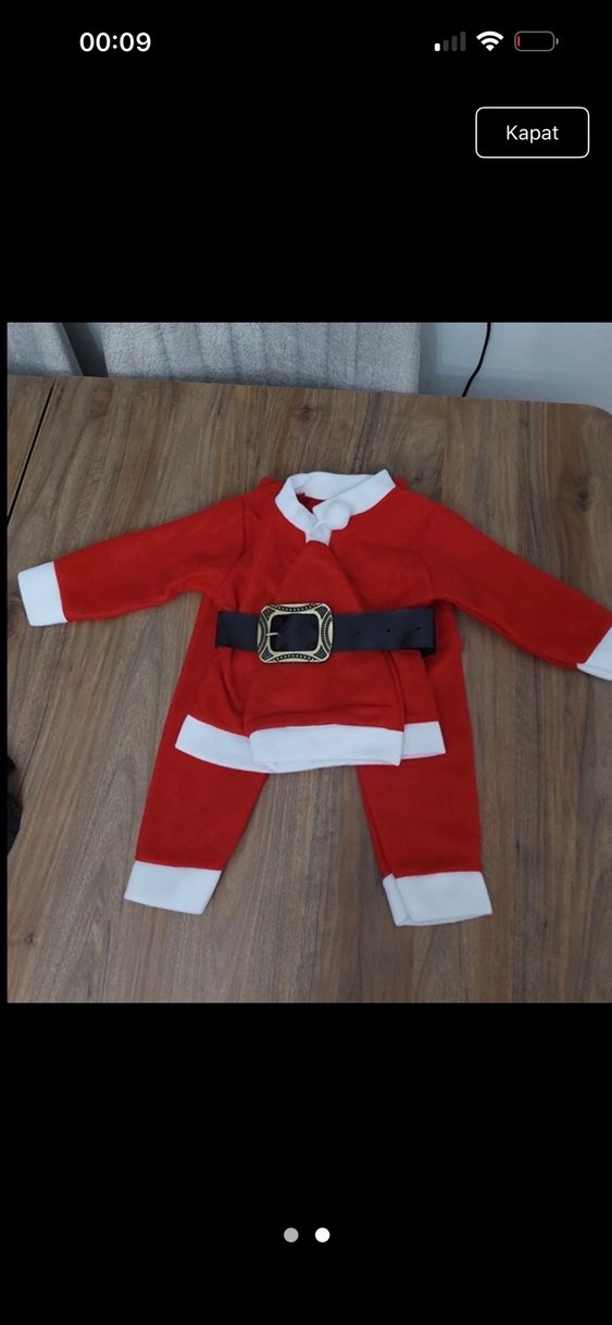 Kemerli Kırmızı Çocuk Kostümü - Görsel 2
