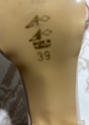 Bej Kemerli İnce Topuklu Kadın Ayakkabı - Görsel 2