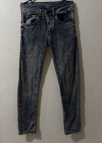 Diğer Koyu Gri Yikamali Dar Kesim Jean