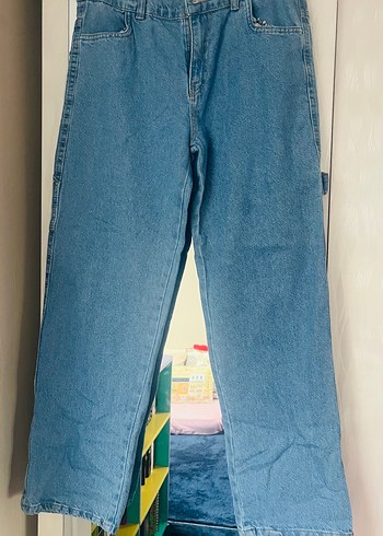 Diğer Acik Mavi Rahat Kesim Denim Jean