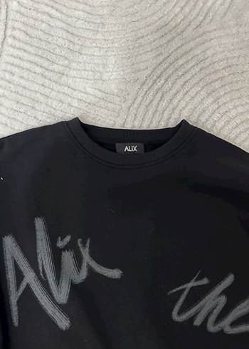 Siyah Baskılı Kadın Sweatshirt - Görsel 2