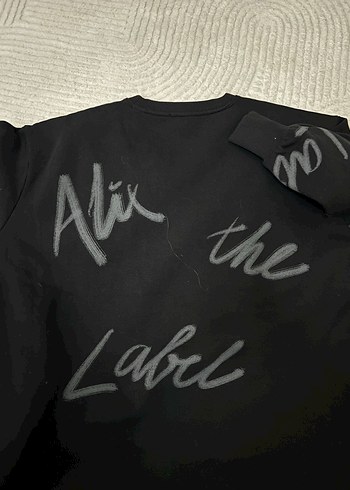 Siyah Baskılı Kadın Sweatshirt - Görsel 4