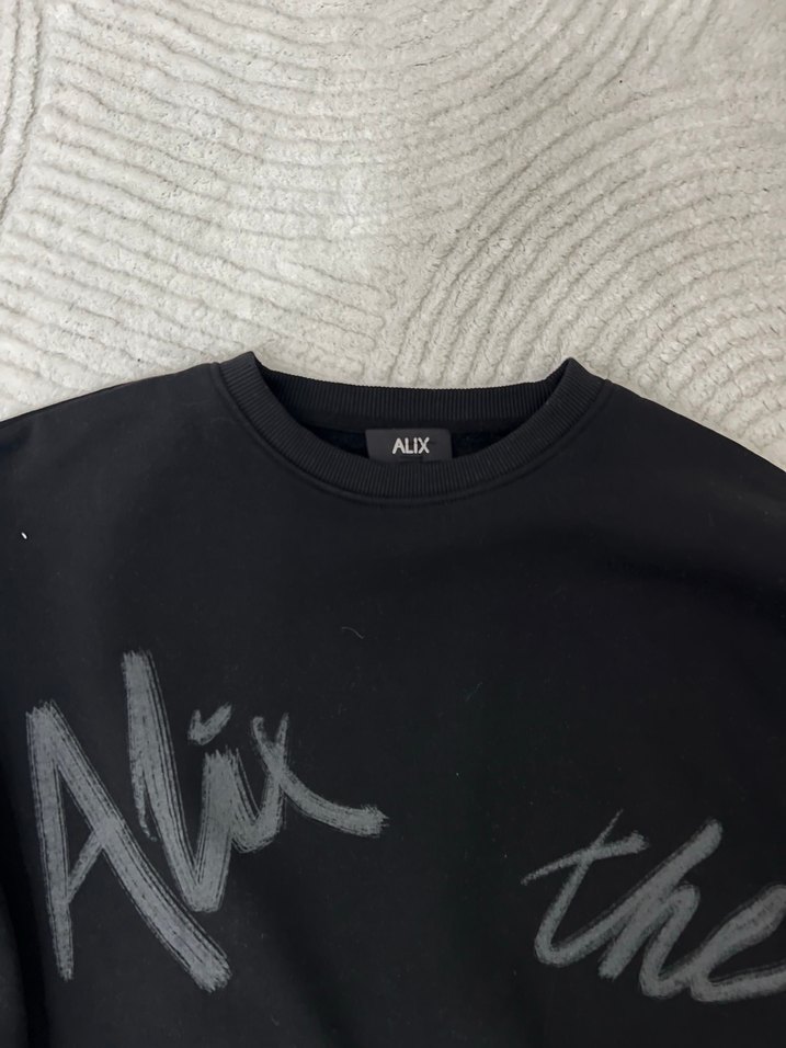 Siyah Baskılı Kadın Sweatshirt - Görsel 2