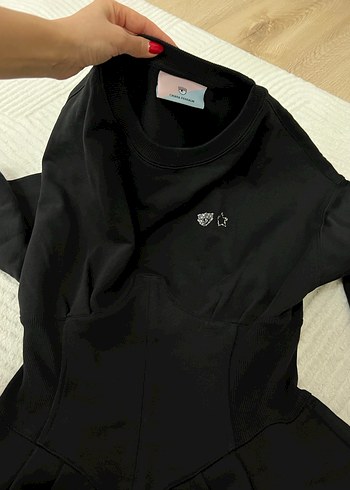 Siyah Uzun Kollu Midi Elbise - Görsel 5