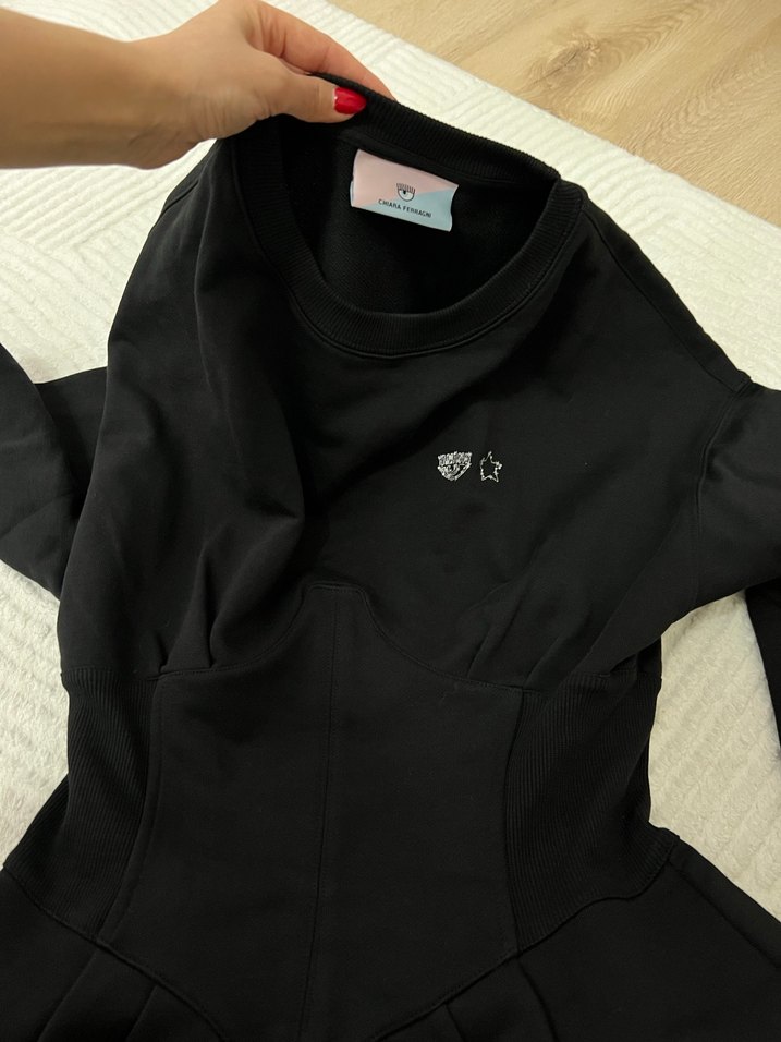 Siyah Uzun Kollu Midi Elbise - Görsel 5