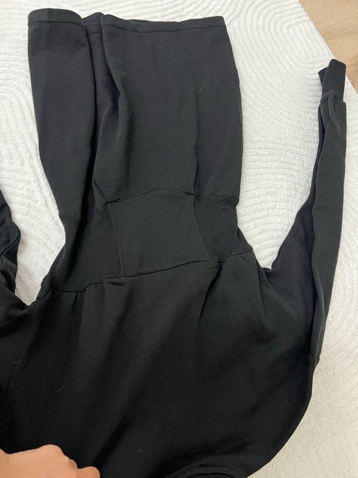 Siyah Uzun Kollu Midi Elbise - Görsel 4