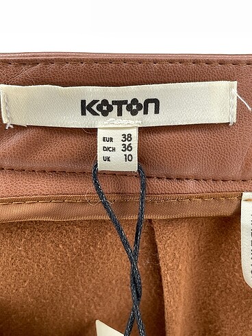 38 Beden kahverengi Renk Koton Mini Etek %70 İndirimli.