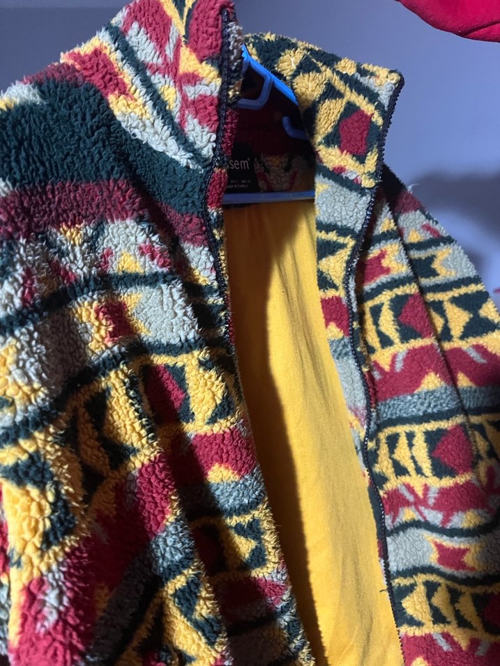 Busem Desenli Renkli Bohem Kadın Ceket - Görsel 2