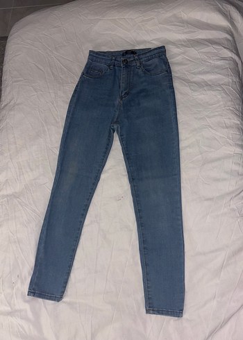 Diğer Yuksek Bel Acik Mavi Denim Jean