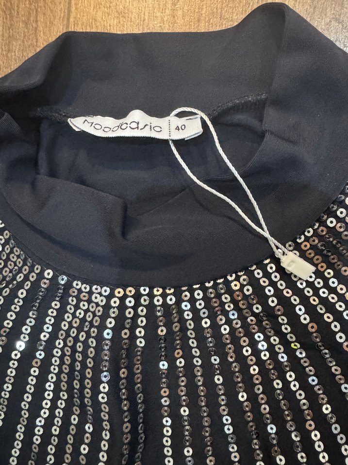 #moodbasic Boncuk İşlemeli Siyah Uzun Kollu #tesettürmayo - Görsel 3