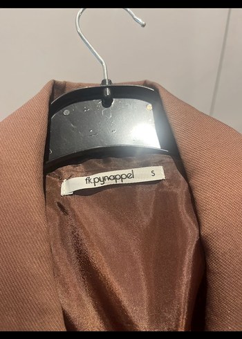 Kahverengi Kadın Keten Takım Elbise - Görsel 4