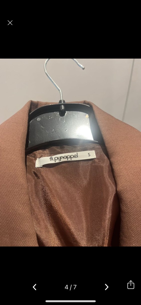 Kahverengi Kadın Keten Takım Elbise - Görsel 4