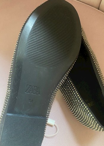 Boncuk İşlemeli siyah zara babet - Görsel 3