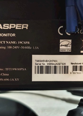 Siyah Casper Bilgisayar Monitörü - Görsel 3