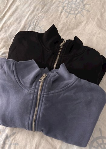 Boğaz fermuarlı sweatshirt
