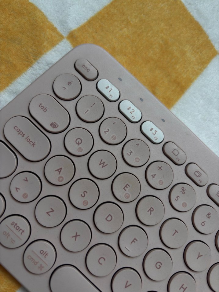 Pembe Pastel Logitech Klavye k380 - Görsel 2