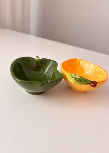 Renkli Sebze Şekilli Seramik Çerezlik Kase Seti - Görsel 2