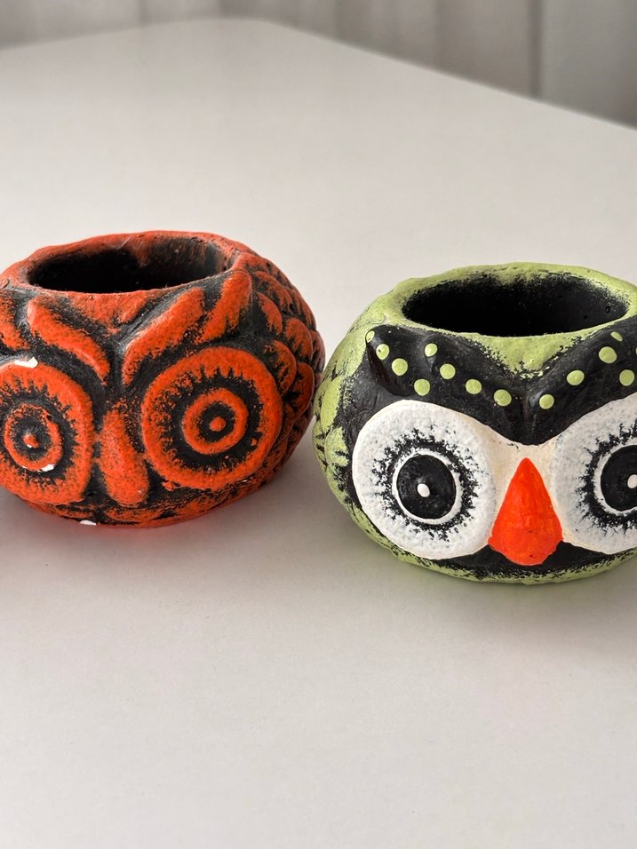 Baykuş Sukulent Saksı 3lü set - Görsel 2