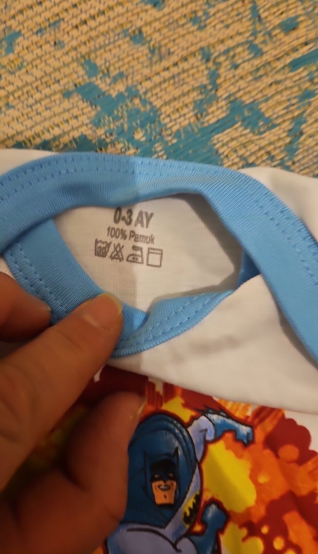 Mavi Batman Baskılı Kısa Kollu Bebek Body - Görsel 2