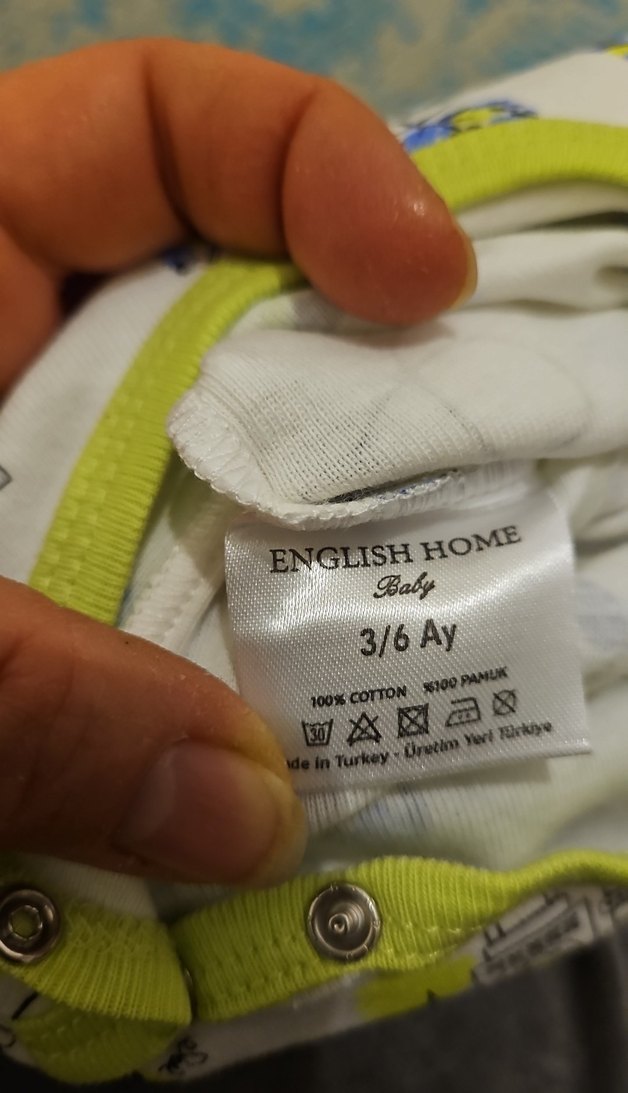 Renkli Baskılı Kısa Kollu Bebek Zıbını - Görsel 2