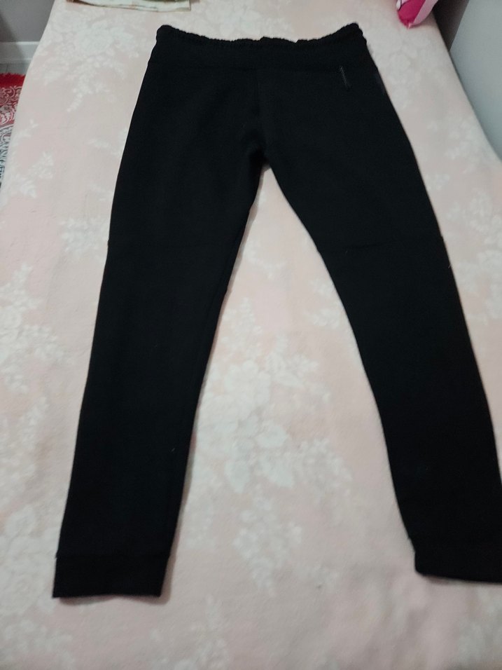 Erkek Siyah Fermuarlı Sweatpant - Görsel 2