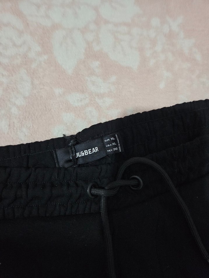 Erkek Siyah Fermuarlı Sweatpant - Görsel 3
