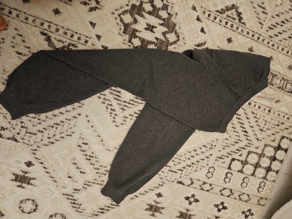 Kadın Gri Rahat Yün  Pantolon,Osyho marka - Görsel 3