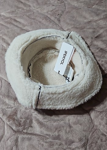 Kürklü Siyah Deri Kadın Şapka - Görsel 2