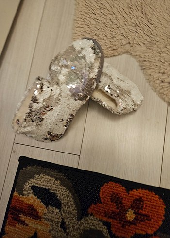 Beyaz Parlak Payetli Ev terligi - Görsel 5