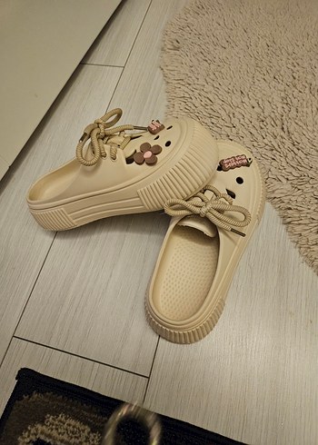 Bej Platform Topuklu Kadın Terlik - Görsel 5