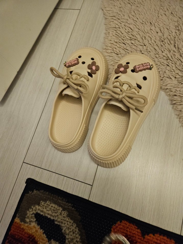 Bej Platform Topuklu Kadın Terlik - Görsel 2