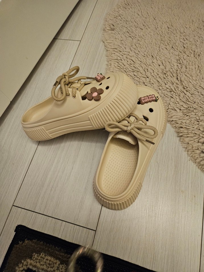 Bej Platform Topuklu Kadın Terlik - Görsel 5